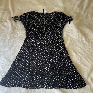 90s polka dot mini dress
